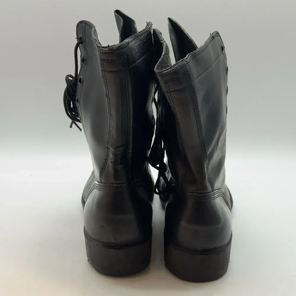 NOS Vintage PJ 1973 Ro Search Military Combat Boots Men 7W Black Leather Lace Up